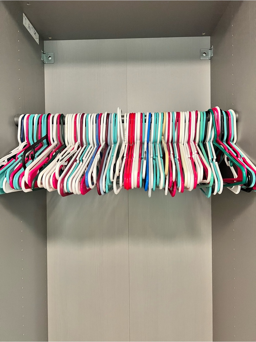 Mixed Plastic Clothing Hangers - Assorted Colors